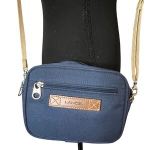 Lancel Blue Nylon Canvas‎ and leather Small crossbody handbag